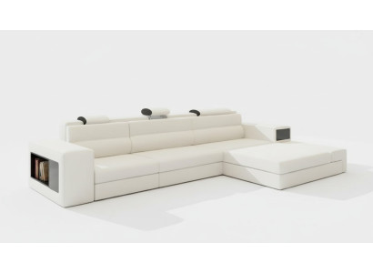 Designbank Bank met USB-bekleding Hoekbank Bankstel Woonlandschap Leren bank Bank