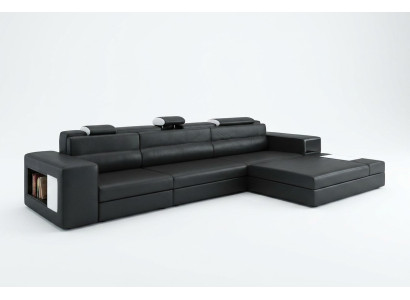 Ontwerpbank Bank Bank USB-bekleding Hoekbankstel Woonlandschap Leren bank LED
