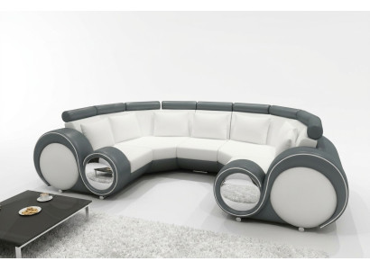 XXL Woonlandschap Leren Bankstel met USB-ontwerp Bekledingsset Bank Hoekbank Big  XXL Woonschap Leren Bankstel met USB-ontwerp Bekledingsset Bank Hoekbank Big