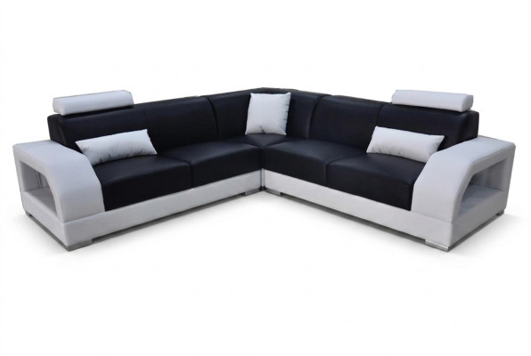 XXL hoekbank + USB, leren woonlandschap set Design Modern Sofa L-vorm G8001B