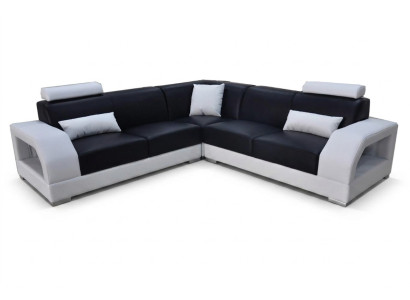 XXL hoekbank + USB, leren woonlandschap set Design Modern Sofa L-vorm G8001B