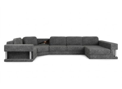 Hoekbank met USB-bekleding van textiel design bankstel woonlandschap parlement
