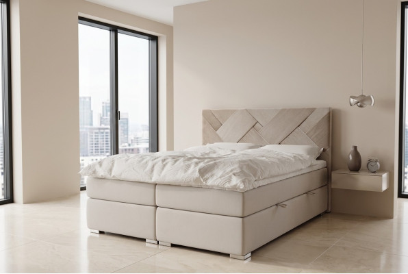 Boxspringbed Hotel Dubbel Luxe Bedden Gestoffeerde Bedlade Functie 140x200cm