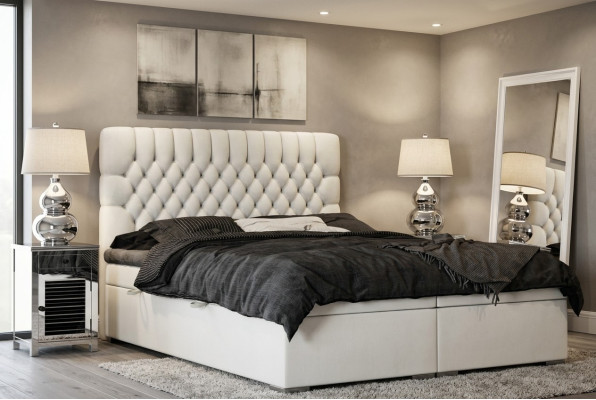 Boxspringbed Hotel Dubbel Chesterfield Luxe Bedden Bekleding Kast Functie