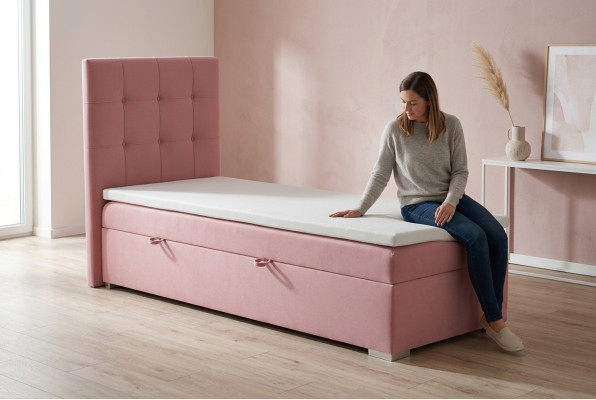 Luxe boxspring bed Bedden Hotel gestoffeerde opberglade functie 90x200cm