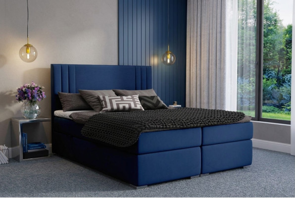 Moderne boxspringbedden hotel dubbel luxe bed gestoffeerde boxfunctie stof