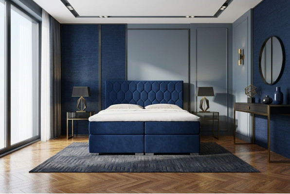 Boxspring Bed Hotel Design Velvet Luxury Beds Upholstered Bed Box Function Double