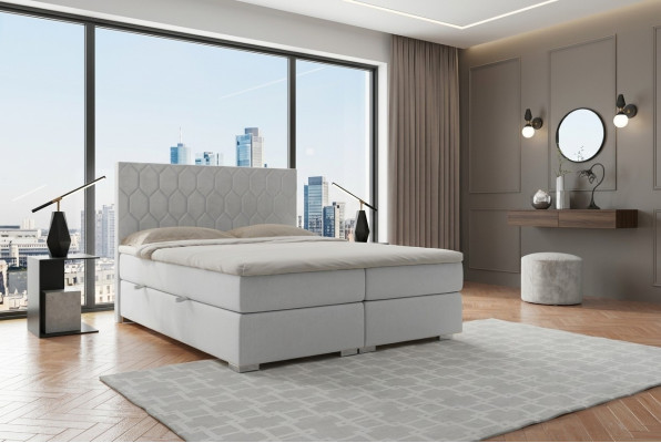 Boxspring bed Hotel Design Velvet Luxe Bedden Beklede Bedlade Functie Tweepersoons