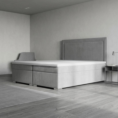 Boxspring Design Bed Hotel Tweepersoonsbedden Luxe Gestoffeerde Doos Functie Fluweel Nieuw