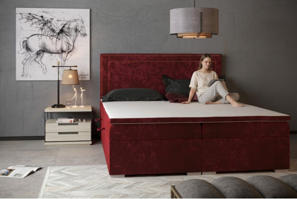 Boxspring bed hotel dubbel bed luxe bedden gestoffeerd 90/100/120/160/180x200cm.