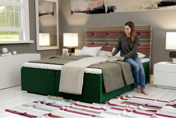 Chesterfield Bed Boxspring Hotel Dubbel Compleet Set Topper Matras Bedden Nieuw