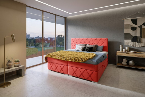 Uitstekend modern tweepersoons boxspringbed voor de slaapkamer.