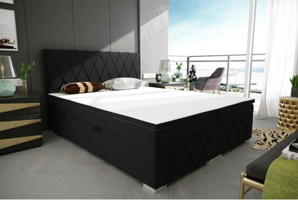 Boxspringbed Hotel Dubbele Luxe Bedden Gestoffeerde Opbergbox Functie 180x200cm
