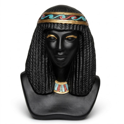 Egypte sculptuur Cleopatra kunststof standbeeld figuren beelden antieke stijl 25cm nieuw
