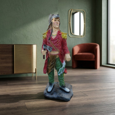 Beeldhouwwerk Houthakker 75 cm Beeld Standbeelden Sculpturen Handgeschilderde Figuren