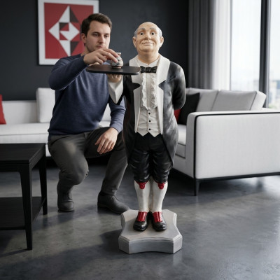 Butler beeld standbeeld figuren beelden sculptuur restaurant hotel 110cm verdieping nieuw