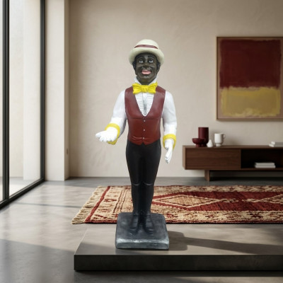 Butler-figuur standbeeld figuren standbeelden sculptuur restaurant hotel 95 cm plank nieuw