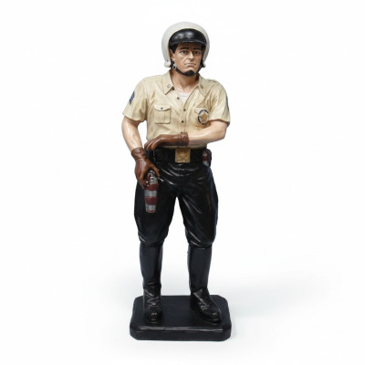 Decoratie Winkel Politieagent Snelwegagent 105cm Standbeeld USA Beeldhouwwerk Figuren