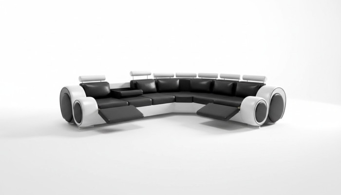 Eckbank Berlin Hoekbank + USB Bekleding Woonlandschap Hoekstel Relaxfunctie
