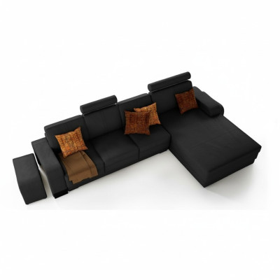Exclusieve leren hoekbank stijlvol ontwerp voor tijdloze elegantie.