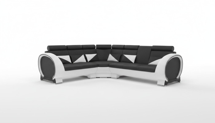 HOEKLIGBANK HOEKCOUCH ONTWERP *KLEURKEUZE* BANK + USB, LEER LEDERENBANK LEDERENSET