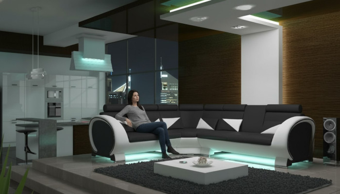 HOEK BANK LEDEREN BANK LEDEREN SALON HOEK BANK DESIGN BANK met USB LEDEREN BANK