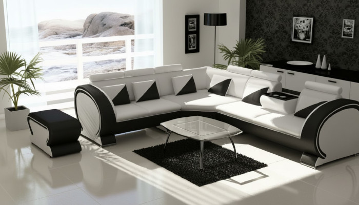 Ontwerper hoekbank woonlandschap bank + USB-bekledingsset loungebank bankstellen.