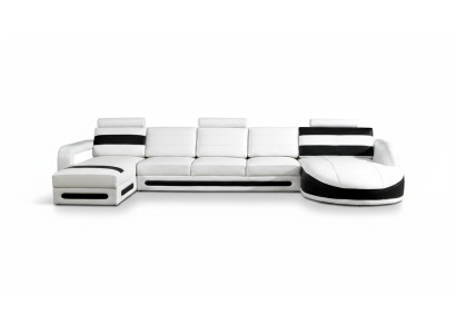 Woonlandschap bank met USB hoekbank hoekbank gestoffeerde set hoek hoek banken XXL.