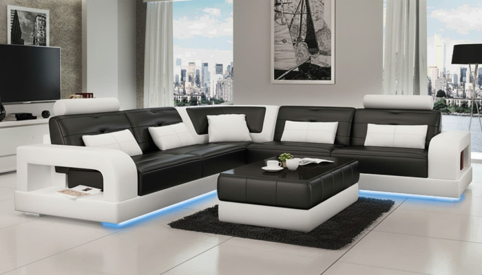 LEDERSOFA BANKSTEL HOEKBANK USB BANKSTELSET DESIGN BANK WOONLANDSCHAP Op Maat