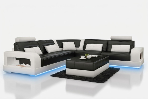 LEDERSOFA BANKSTEL HOEKBANK USB BANKSTELSET DESIGN BANK WOONLANDSCHAP Op Maat