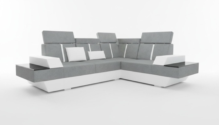 Ontwerper hoekbank woonlandschap bank met USB bank stof textiel leer Gepatenteerd