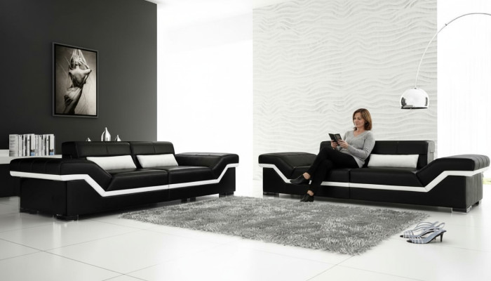 LEDEREN BANK BANK 3+3 BANK + USB BEKLEDING LEDEREN GARNITUUR BANKSTEL op maat gemaakt