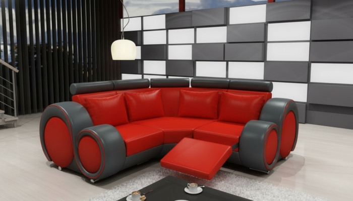 LEDERBANK WOONLANDSCHAP BANKSTEL COUCH DESIGN HOEKBANK BERLIJN SOFA SET met USB
