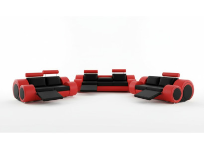 Bank BERLIJN stoffen bankstel 3+2 zits Designer bankstel leren bankstel met USB Nieuw