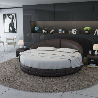 Ontwerp Rond Bed Gestoffeerd Luxe Bed Tweepersoonsbed USB Bedden Rond