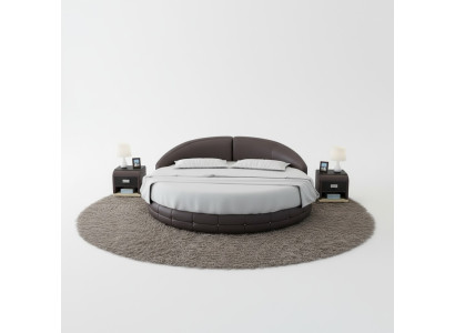 Ontwerp Rond Bed Gestoffeerd Luxe Bed Tweepersoonsbed USB Bedden Rond