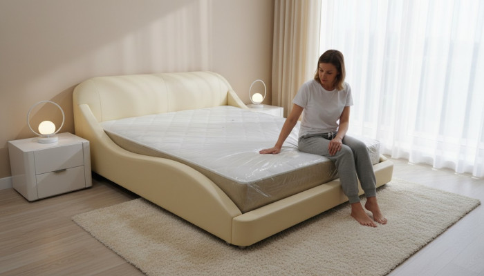 Luxe bed met USB bekleding echtgenoot hotel moderne bedden leer 140/160/180/200 cm bed