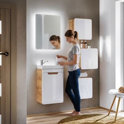 Ontwerp badkamermeubels Bad 5-delige set kast wastafel