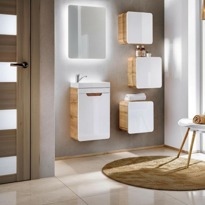 Ontwerp badkamermeubels Bad 5-delige set kast wastafel
