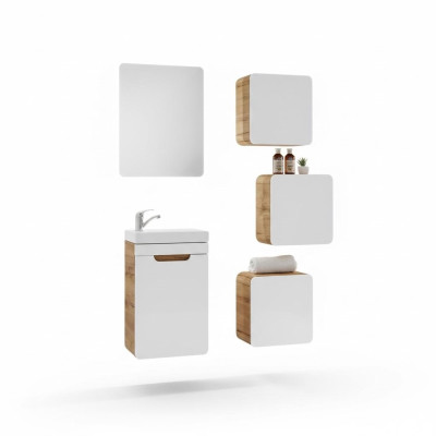 Ontwerp badkamermeubels Bad 5-delige set kast wastafel