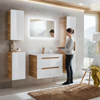 Ontwerp Badkamer meubels Bad set Kast Wastafel Decor Verlichting