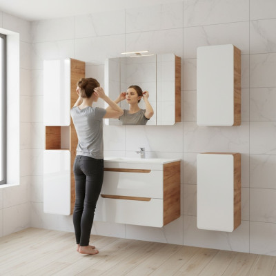 Ontwerp Badkamermeubels Bad 5-delig Set Garnituur Kast Verlichting