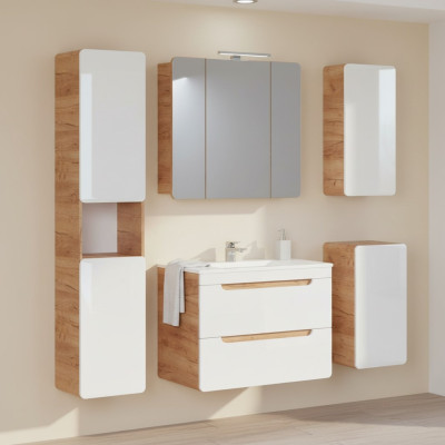 Ontwerp Badkamermeubels Bad 5-delig Set Garnituur Kast Verlichting