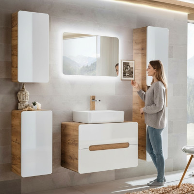 Ontwerp badkamer meubels bad 5-delige set badkamermeubel wastafel