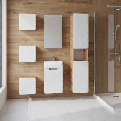 Ontwerp badkamermeubels Bad 6-delige set set kast wastafel