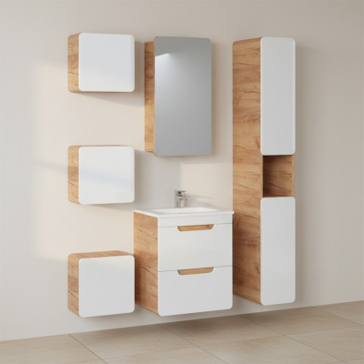 Ontwerp badkamermeubelen Bad 6-delige set garnituur decor kast wastafel