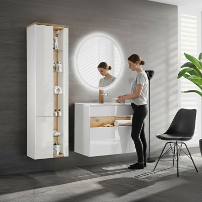 Ontwerp Badkamermeubelen Bad 3-delig Set Garnituur Kast Wastafel