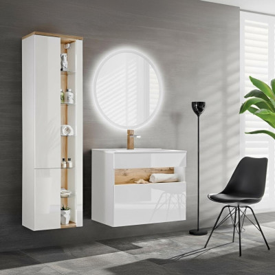Ontwerp Badkamermeubelen Bad 3-delig Set Garnituur Kast Wastafel