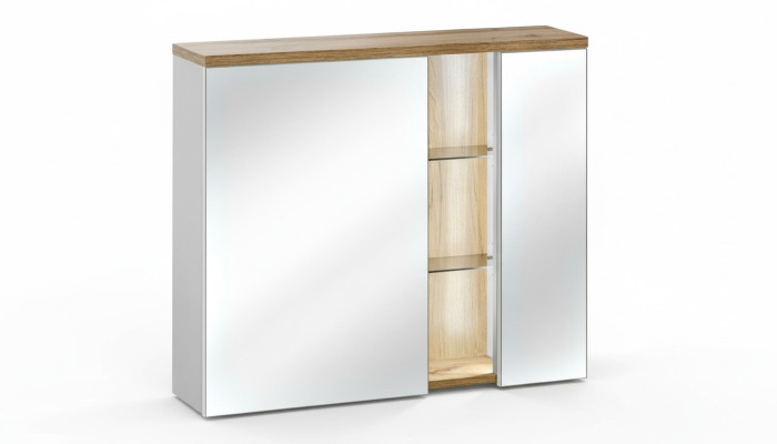 Spiegelkast Wandkast Badkamerkast met spiegel 80 cm LED
