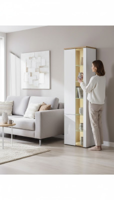 Badkamerkast Badkamer Hoge kast Plank Badmeubels Planken Bad